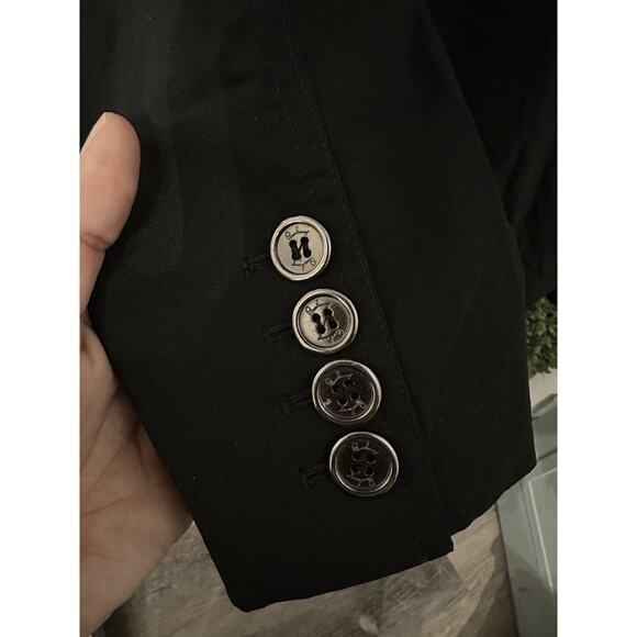 Burberry Womens Black Solid Blazer Jacket Size 6 Italy - Picture 3 of 7